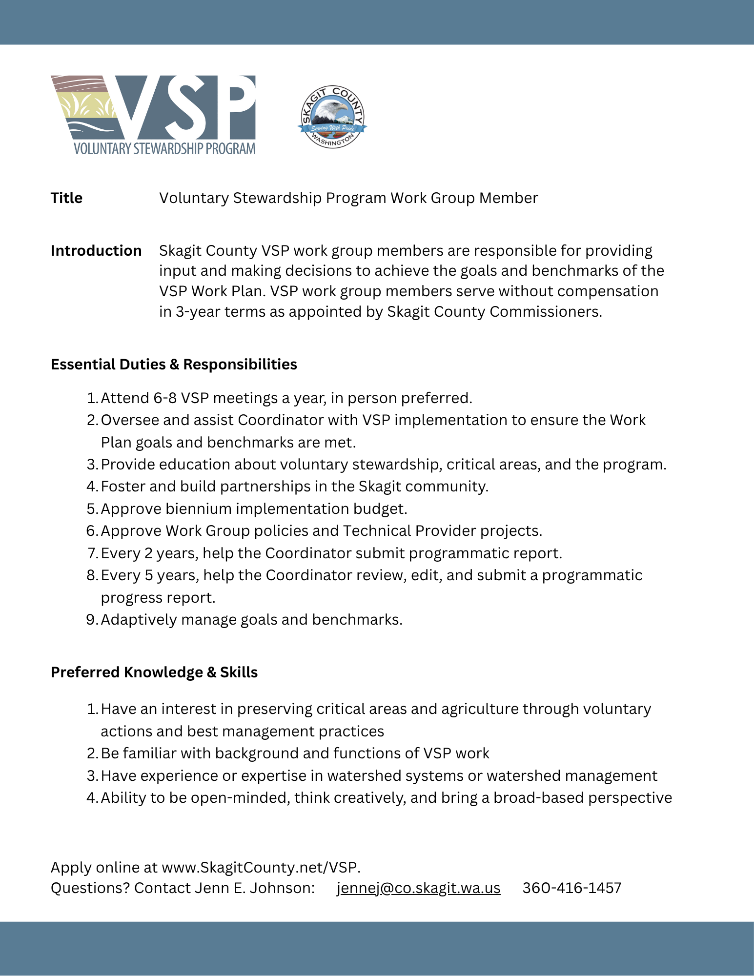 Work Group Member Description